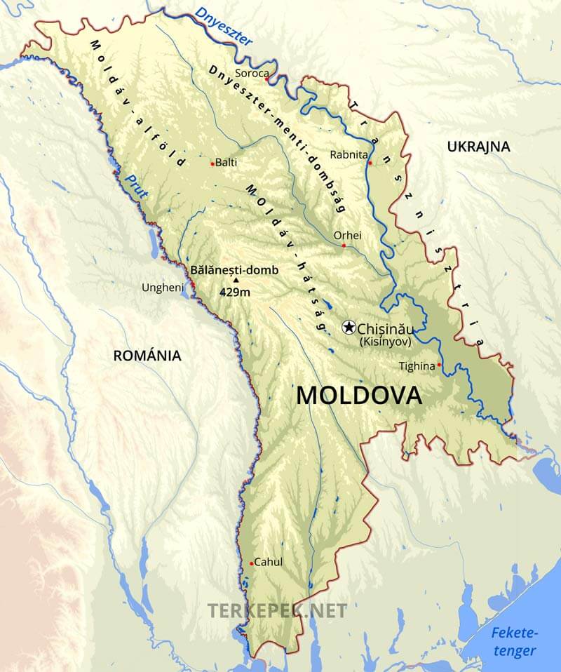 Moldova térkép